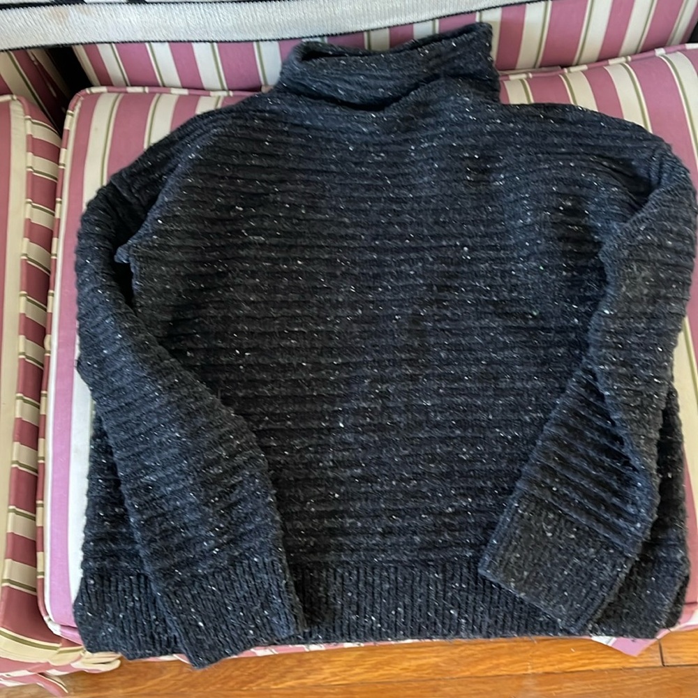Madewell black marbled turtle sweater